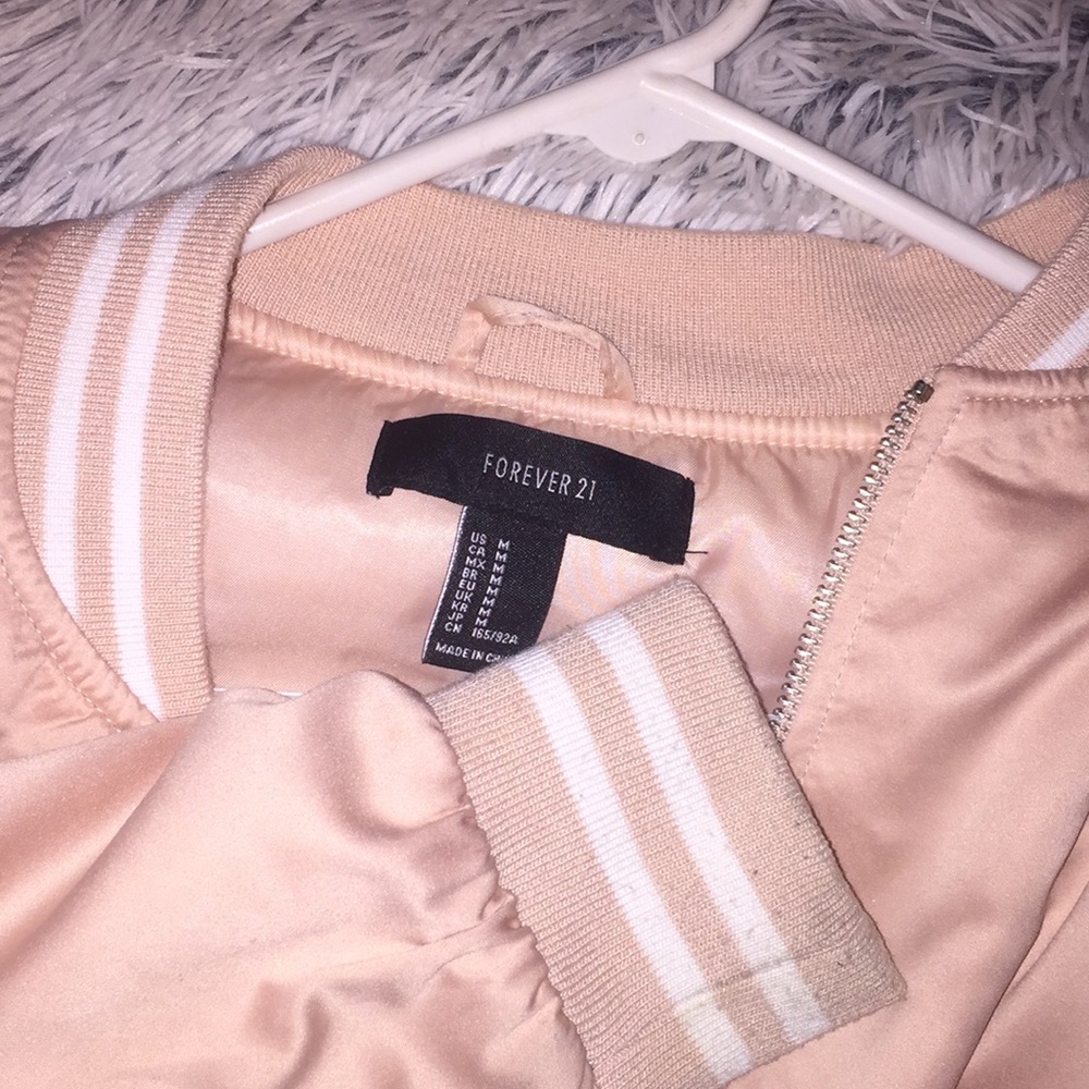 Forever 21 Varsity Striped Bomber Jacket
